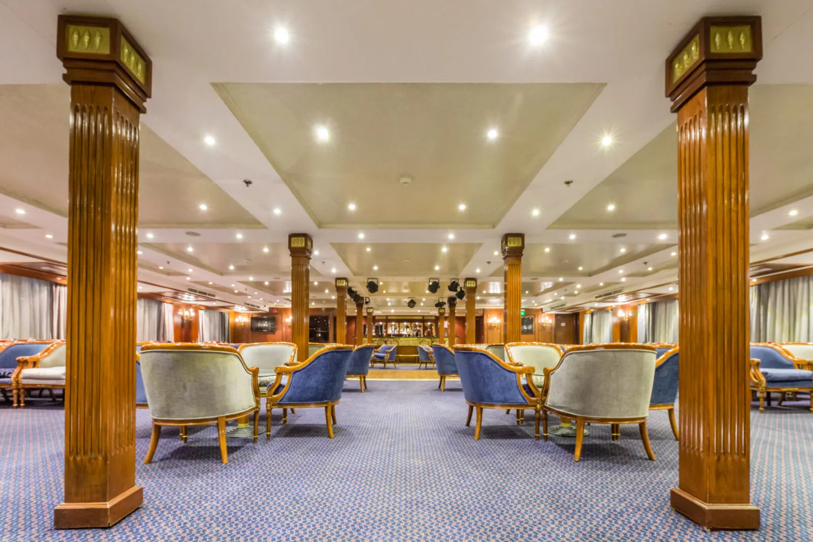 Lounge aboard the Blue Shadow III Nile Cruise Nile cruise